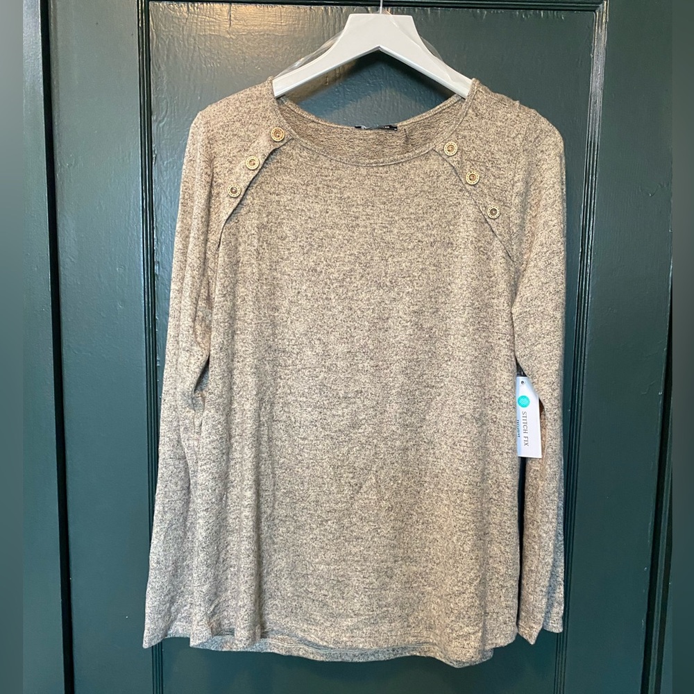 NWT Stitch Fix Pink Clover long sleeve top